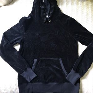 H&M Black velvet hoodie